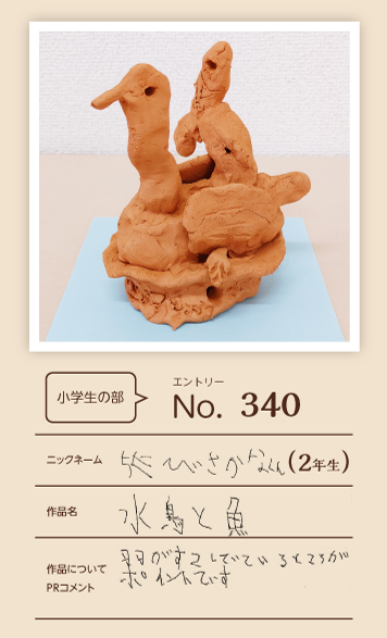 郵便局長賞作品「水鳥と魚」