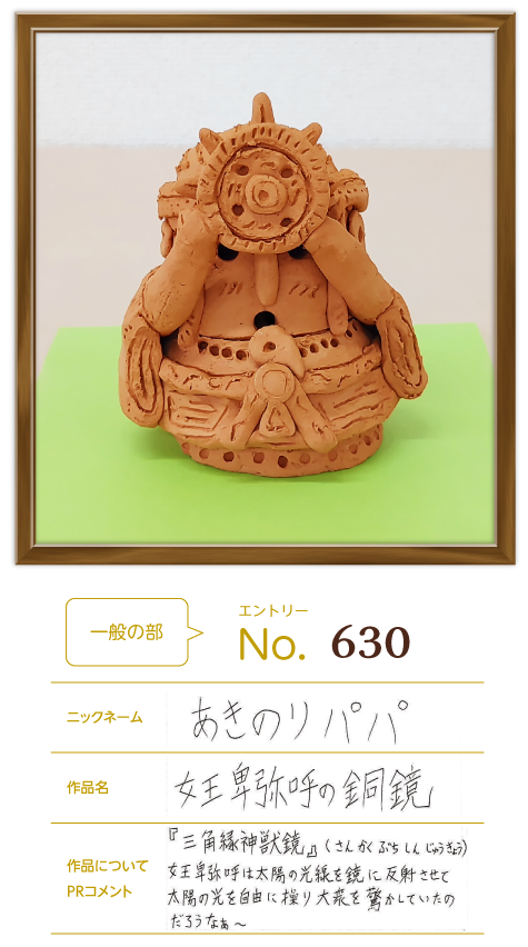 大阪府知事賞作品「女王卑弥呼の銅鏡」