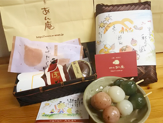 写真：あん庵さんの和菓子