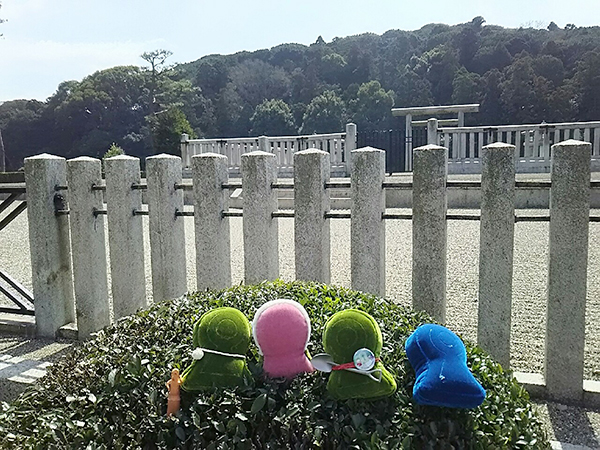 写真：古墳と古墳クッション