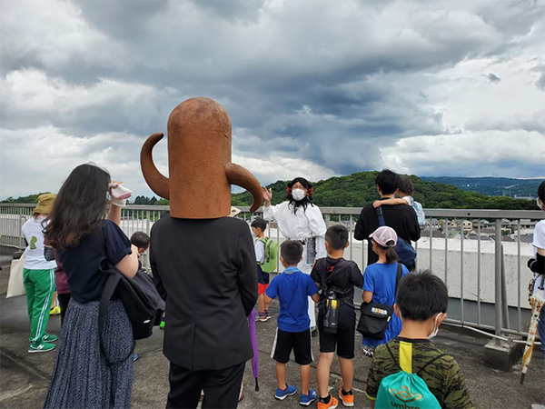 昨年の屋上見学の様子
